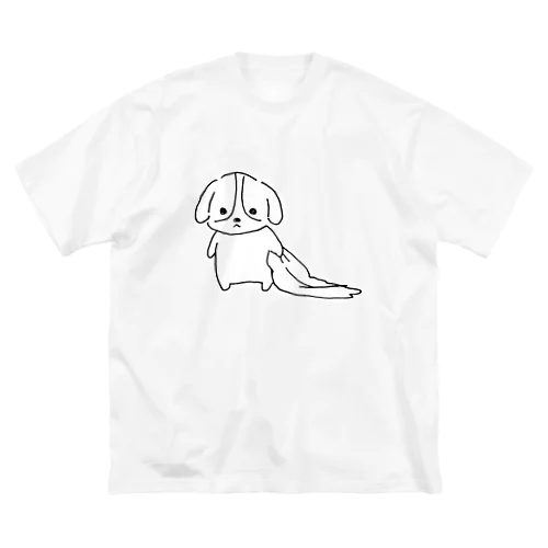 タオルを持ったシーズー ビッグシルエットTシャツ