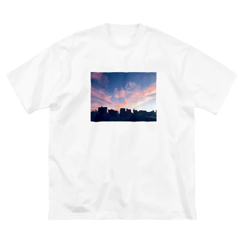 夕日 NO_SMOKING ビッグシルエットTシャツ