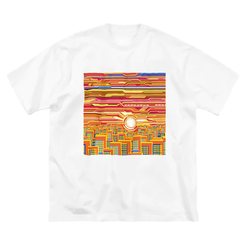 暗号化された夕日 ビッグシルエットTシャツ