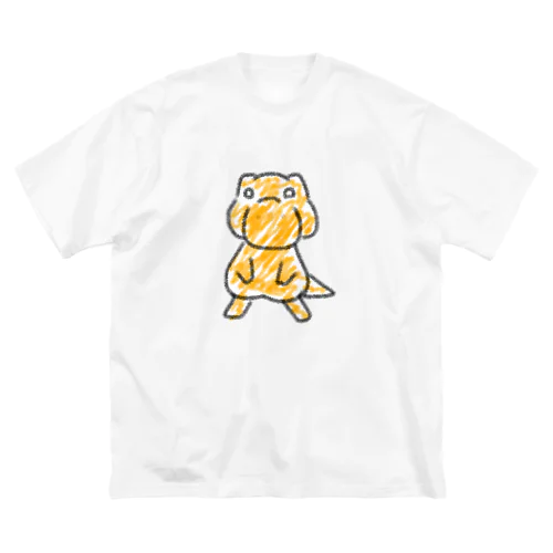 落書き風恐竜 ビッグシルエットTシャツ