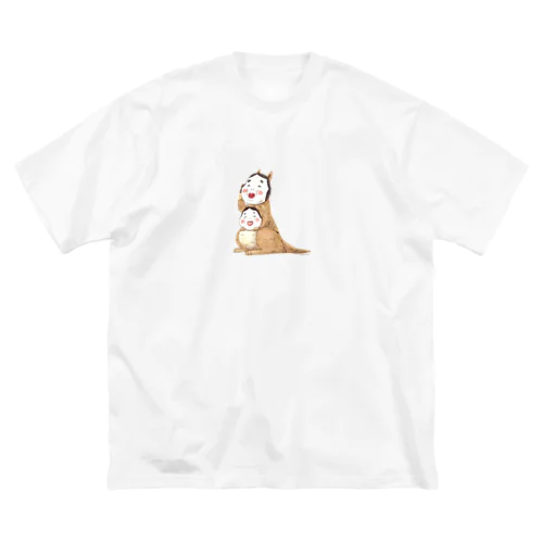 ひょっとこおかめカンガルー ビッグシルエットTシャツ