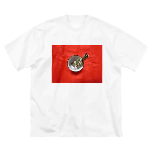 笹団子と湯飲み ビッグシルエットTシャツ