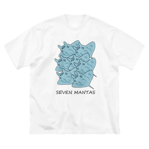 ７匹のマンタさん ビッグシルエットTシャツ