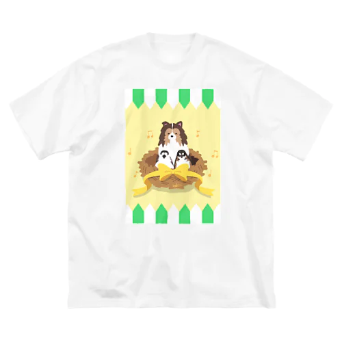 シェルティ×十姉妹 ビッグシルエットTシャツ