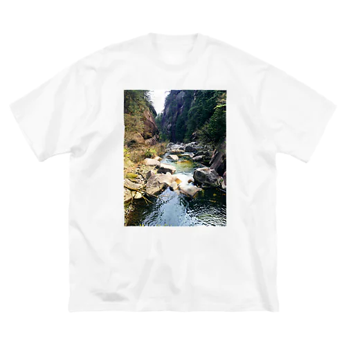 Rivers and waterfalls of nature ビッグシルエットTシャツ