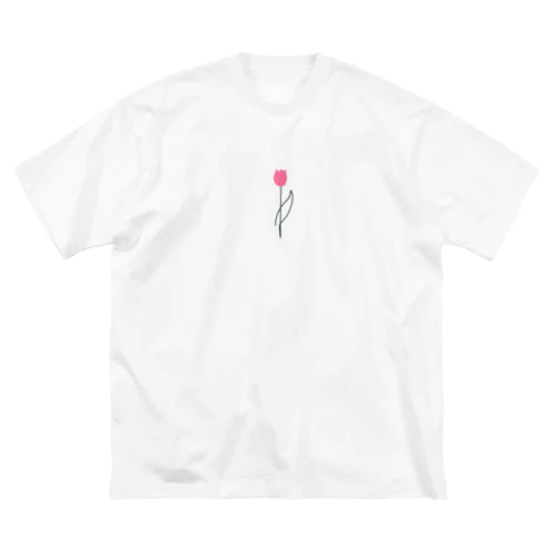 蛍光pink ビッグシルエットTシャツ