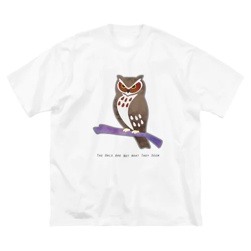 フクロウが見てる ビッグシルエットTシャツ