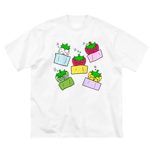 いちごのチーゴくん　みんなでおねんね ビッグシルエットTシャツ