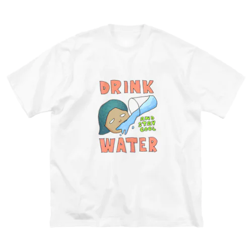 水飲んでクール ビッグシルエットTシャツ