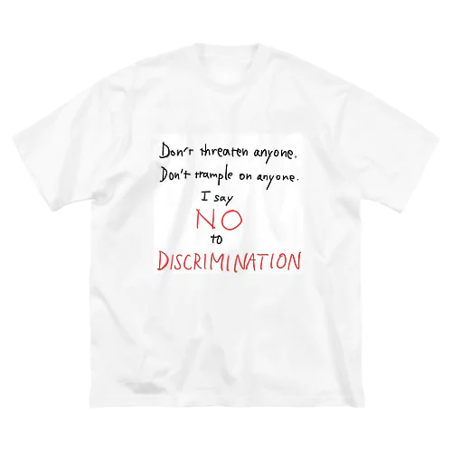 no discrimination ビッグシルエットTシャツ