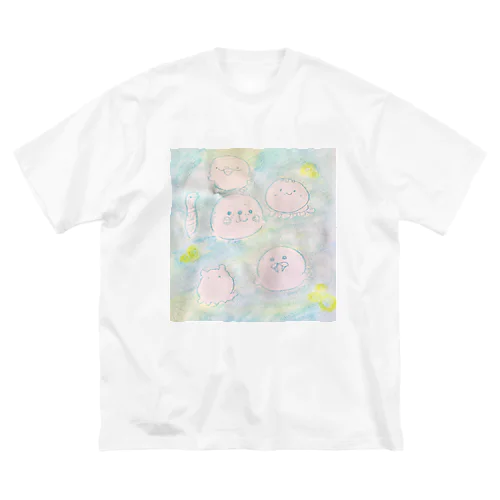 海の生き物フレーバー ビッグシルエットTシャツ