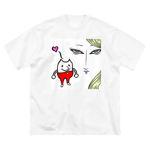 猫と美女 Big T-Shirt