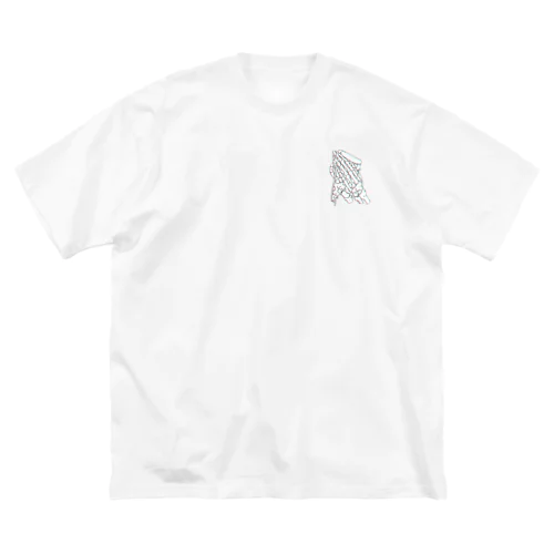 PIZZA playhand anaglyph ビッグシルエットTシャツ