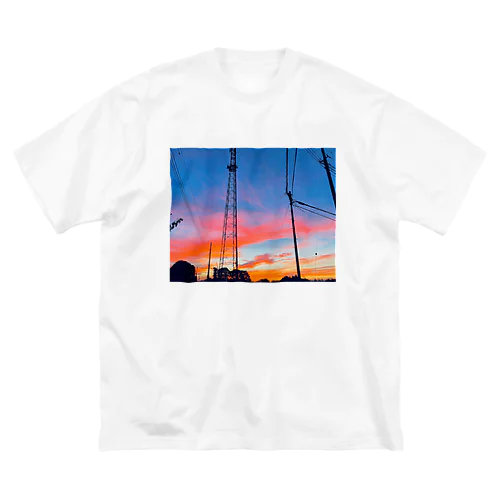 田舎の夕景 ビッグシルエットTシャツ