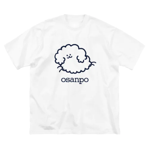 osanpo いぬ（白） ビッグシルエットTシャツ