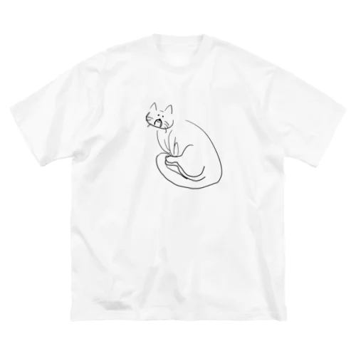 老猫ちゃん ビッグシルエットTシャツ