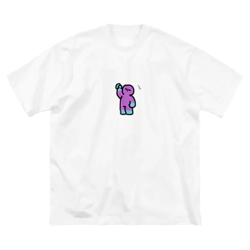 紫のバケモン ビッグシルエットTシャツ