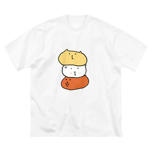 ねこいぬかぴ ビッグシルエットTシャツ