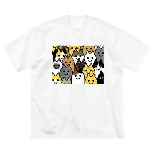 猫いっぱい ビッグシルエットTシャツ