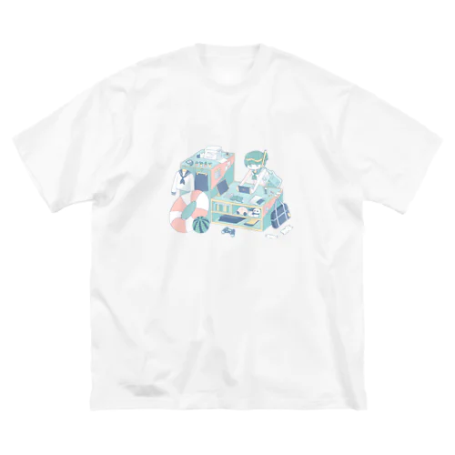 ウキウキ夏休み ビッグシルエットTシャツ