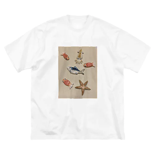 お魚天国🐟 ビッグシルエットTシャツ