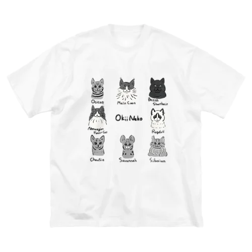 okii neko ビッグシルエットTシャツ