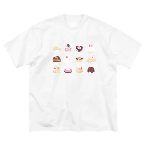 ラビットorケーキ(横長) ビッグシルエットTシャツ