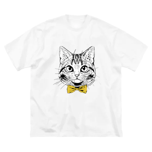 黄色蝶ネクタイの猫 Big T-Shirt