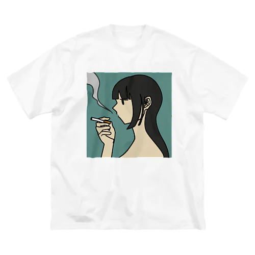 タバコ少女 ビッグシルエットTシャツ