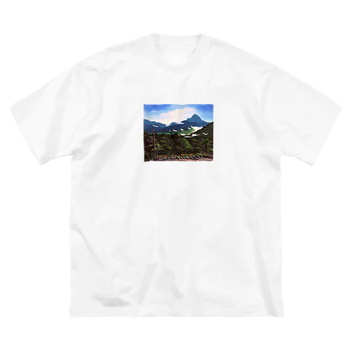 残雪の山 ビッグシルエットTシャツ