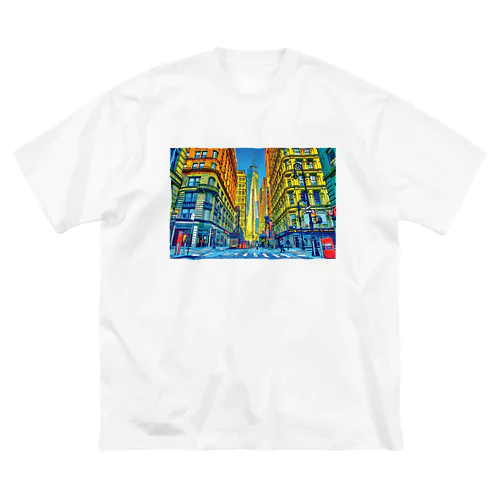 ニューヨーク フルトンストリートの朝 Big T-Shirt