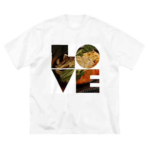 手作り冷やし中華Love  ビッグシルエットTシャツ