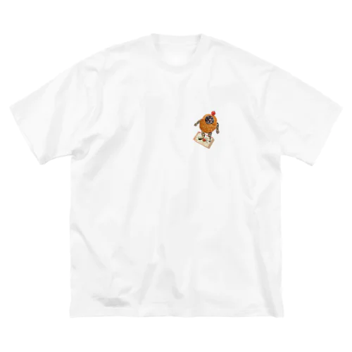 コロッケ　ねこ ビッグシルエットTシャツ