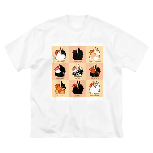 チャボがいっぱい ビッグシルエットTシャツ