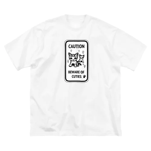 こねこ出没注意！ ビッグシルエットTシャツ