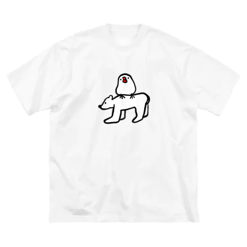 しろくまとぶんちょう Big T-Shirt