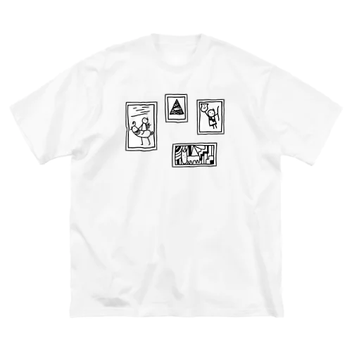 古代の謎展(白黒) ビッグシルエットTシャツ