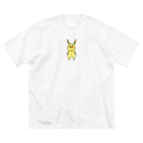 つるっとうさぎ（きいろ） ビッグシルエットTシャツ