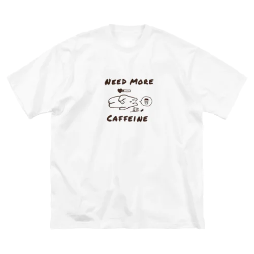 カフェインを下さい ビッグシルエットTシャツ