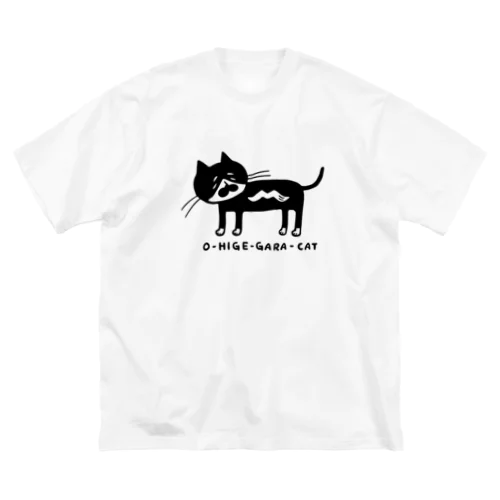 お髭柄キャット ビッグシルエットTシャツ