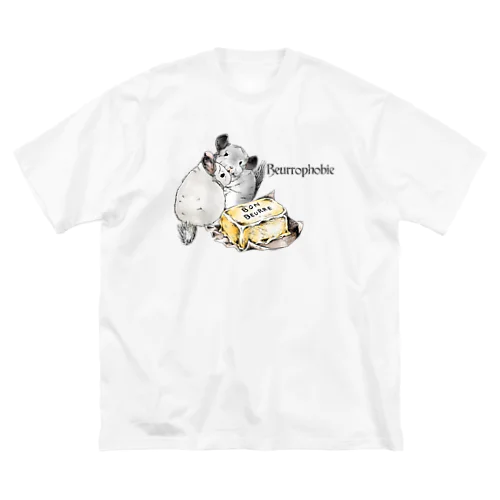 バター怖い　チンチラ　カラー ビッグシルエットTシャツ