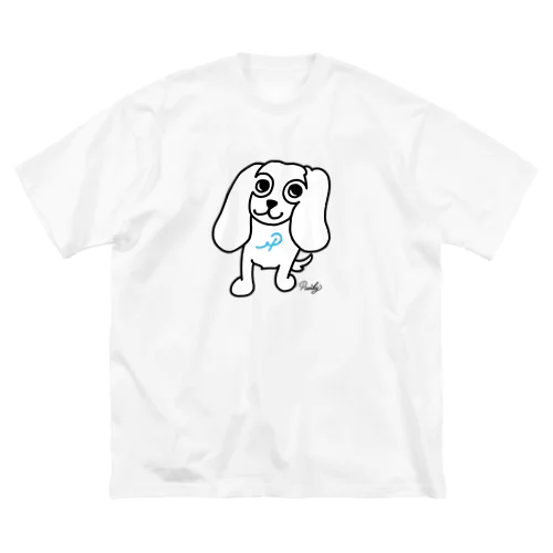 パンキーくん　モノライン　ブルーP ビッグシルエットTシャツ