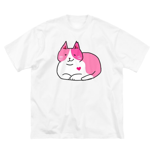 ピンク猫 Big T-Shirt