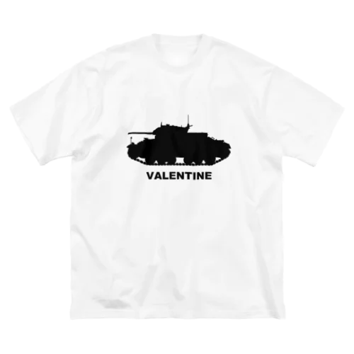 戦車　ヴァレンタイン（黒） ビッグシルエットTシャツ