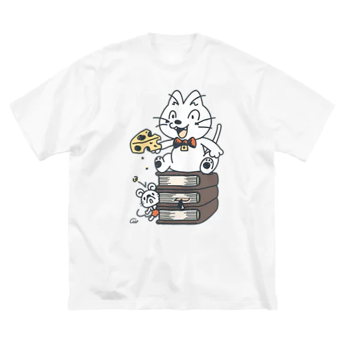 ねことネズミと例のチーズA ビッグシルエットTシャツ