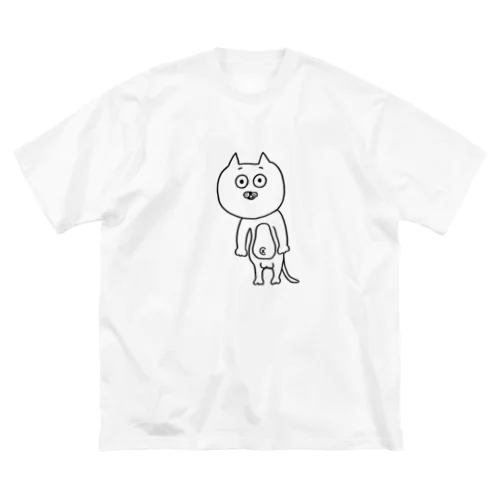 くず猫（大） ビッグシルエットTシャツ