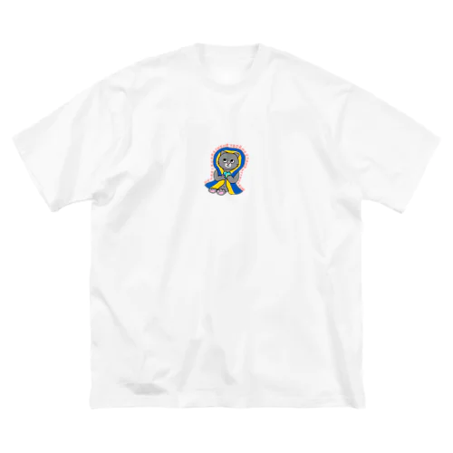 ウクライナ平和キャット🇺🇦 ビッグシルエットTシャツ