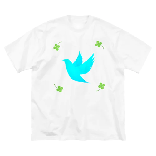青い鳥と四葉 Big T-Shirt