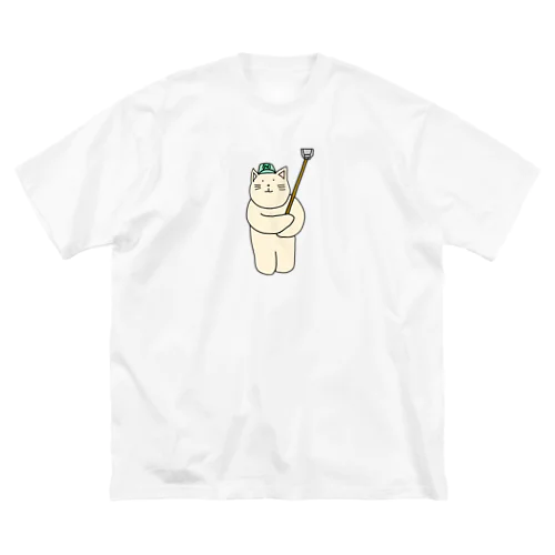 点検ねこ ビッグシルエットTシャツ