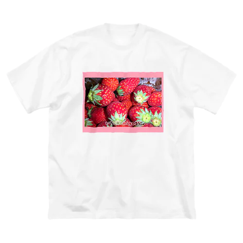 いちごichigo15の苺 ビッグシルエットTシャツ